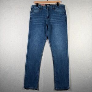 Kenneth Cole New York Mens Straight Fit Stretch‎ Denim Jeans Blue 34x32